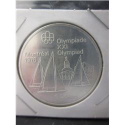 1976 Montreal Olympics Motif Canada $5.00 coin