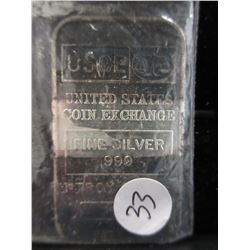 1982 Silver Art Bar. 1 Troy oz. of .999 Silver