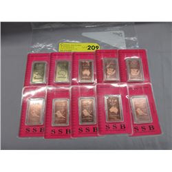 10 x .999 Certified/Serial numbered Investors Bars