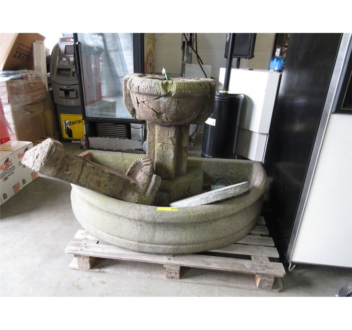 Used concrete water feature