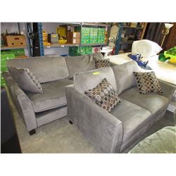 New Upholstered Sofa & Love Seat - Grey