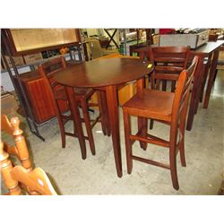 New - Round pub height table & 2 chairs