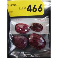 4 Large Ruby stones - 274.5 CTW