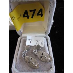 Vintage - Sterling African Tribal Mask Earrings