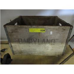 Vintage "Dairyland" wood crate