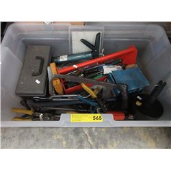 Tote of used hand tools