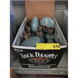 Box of glazed stoneware vases