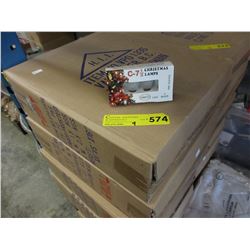 9 Cases of Clear Frosted Christmas bulbs