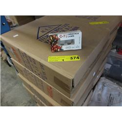 9 Cases of Clear Frosted Christmas bulbs