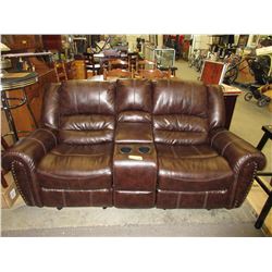 New - Leather Reclining Sofa