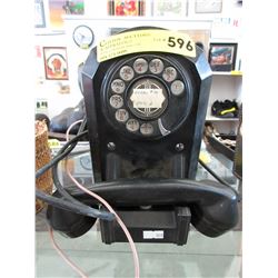 Vintage wall mount dial telephone