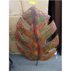 6 New metal leaf wall hangings