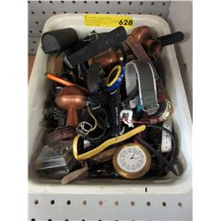Small bin of used watches