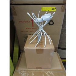 4 Cases of metal tea light holders - white