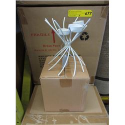 4 Cases of metal tea light holders - white