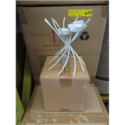 4 Cases of metal tea light holders - white
