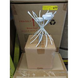 4 Cases of metal tea light holders - white