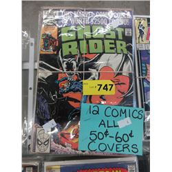 12 Comic books - All 50-60 cent covers
