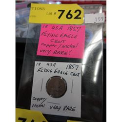 1857 USA Flying Eagle 1 Cent coin