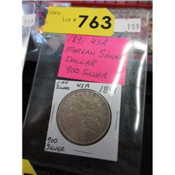 1891 USA Morgan Silver dollar