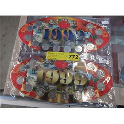 1992 & 1999 Canadian coin sets