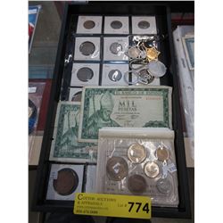 Assorted World coins & banknotes