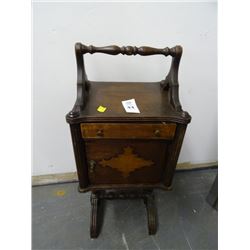 Antique Mahogany Smoking Cabinet - Copper Lined