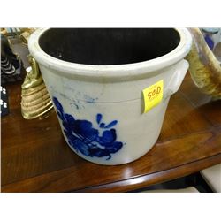 Stoneware Crock #8 From Utila, New York - Note:  Has Crack - No Shipping