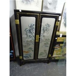 Asian Painted 2-Door Cabinet