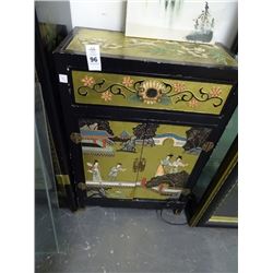 Asian Painted 2-Door Cabinet - Chips & Nicks