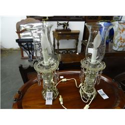 Pair of Crystal Lamps