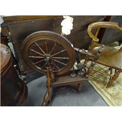 Mahogany Spinning Wheel