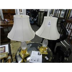 2 Pair of Quoizel Lighting Crystal Pineapple Lamps - 2 Times the Money
