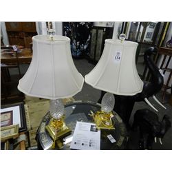 2 Pair of Quoizel Lighting Crystal Pineapple Lamps - 2 Times the Money