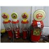 Image 1 : Vintage Gas Pumps Replicas (4) - Large One is AM/FM Radio