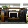 Image 1 : Mahogany & Black Entertainment Center