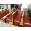 Image 1 : 5 Maroon Booth Bench (2 Ends, 3 Middles)  - 5 Times the Money