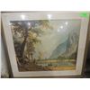 Image 1 : VINTAGE LITHOGRAPH MOUTAIN SCENE