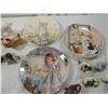 Image 3 : LOT 15 MISC VINTAGE ANIMAL FIGURINES & PLATES