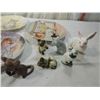 Image 4 : LOT 15 MISC VINTAGE ANIMAL FIGURINES & PLATES