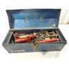 Image 1 : METAL TOOL BOX WITH ASSORTED TOOLS & PARTS