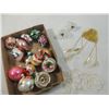 Image 2 : LOT 19 VINTAGE GLASS ORNAMENTS