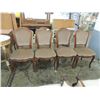 Image 1 : LOT 4 FRENCH UPHOLSTERED DINING CHAIRS