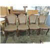 Image 2 : LOT 4 FRENCH UPHOLSTERED DINING CHAIRS