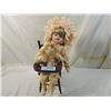 Image 1 : VINTAGE PORCELAIN DOLL WITH HIGHCHAIR