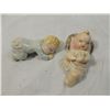 Image 1 : LOT 2 ANTIQUE PLASTER BABY FIGURINE