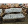 Image 1 : VINTAGE WICKER & UPHOLSTERED SOFA