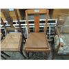 Image 1 : VINTAGE LEATHER SEAT EARLY AMERICAN DINING CHAIR