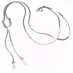 Silver Colored Thin Chained Necklace
