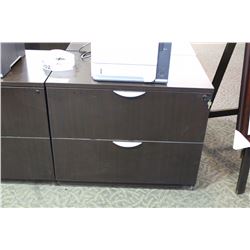 MIDNIGHT OAK 2 DRAWER LATERAL FILE CABINET